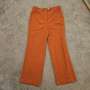 Vintage Christenfeld Of California Elegant Wide Leg Orange Corduroy Pants, Med